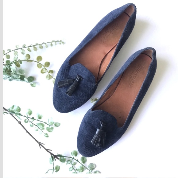 Madewell Shoes - Madewell loafers navy blue tassel slide on